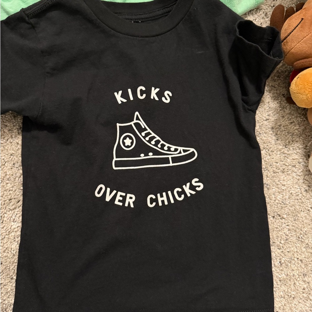 Black Graphic Kids T-Shirt